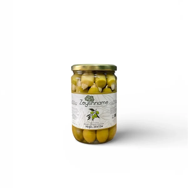 Doğal Badem Dolgulu Yeşil Zeytin