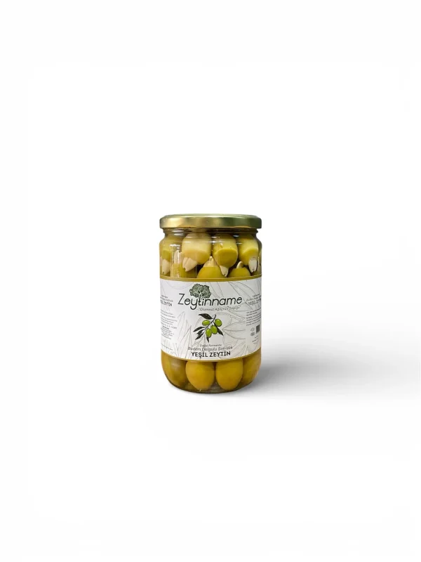 Doğal Badem Dolgulu Yeşil Zeytin