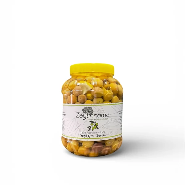 Doğal Fermante Yeşil Çizik Zeytin