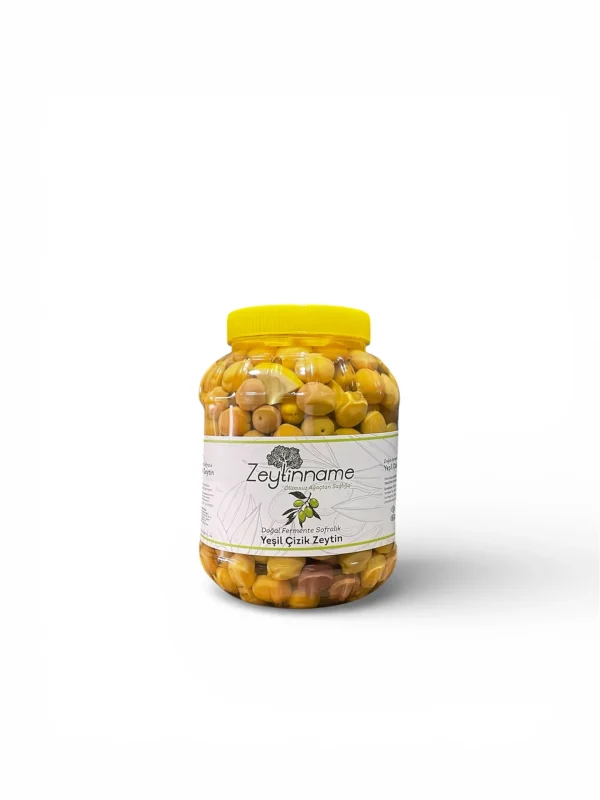 Doğal Fermante Yeşil Çizik Zeytin